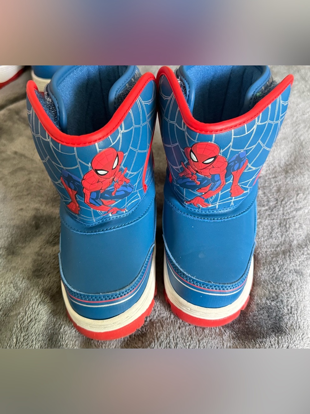 Marvel Kids Blue & Red Spider-Man Snow Boots toddler 10